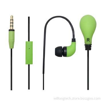 Waterproof earring earbuds with microphone for MP3